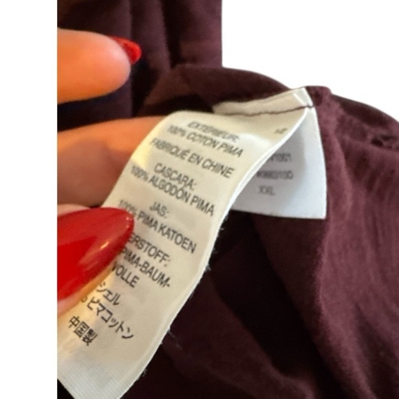 Vuori Long Sleeve Rise Tee Ruby Sz XXL Athleisure Athletic Casual Maroon - Picture 10 of 14